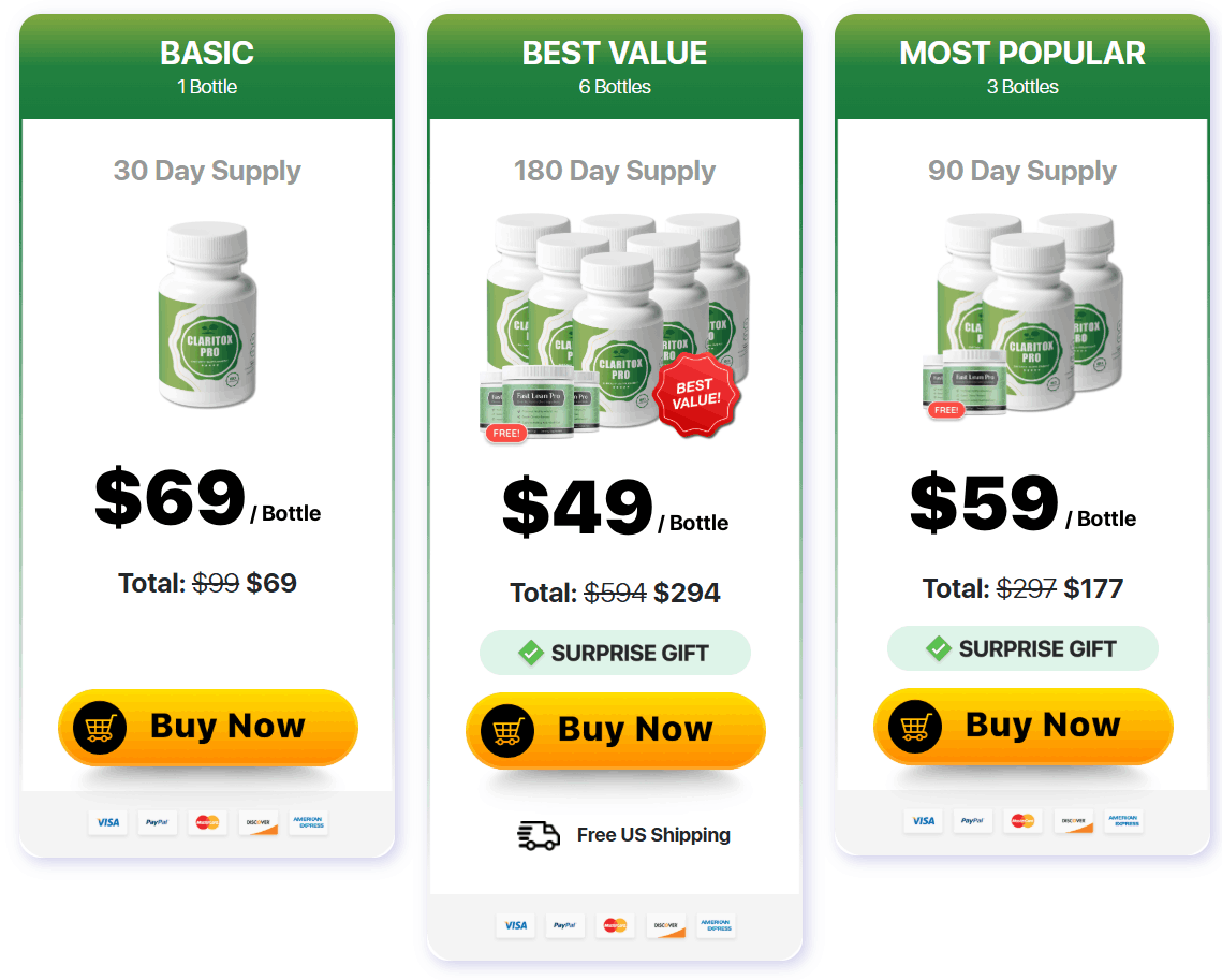 Claritox Pro discounted bundle prices